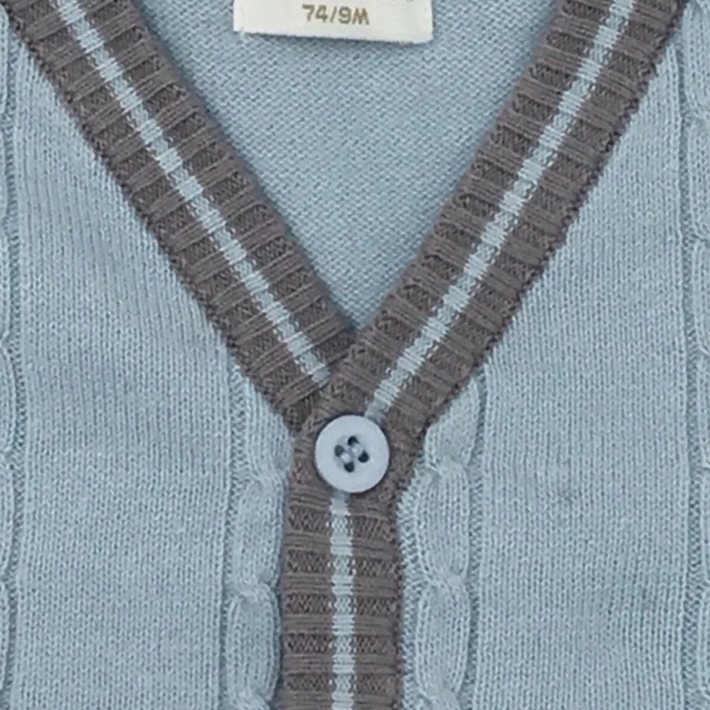 Kanz Baby Boys Cardigan Sweater Blue Gray